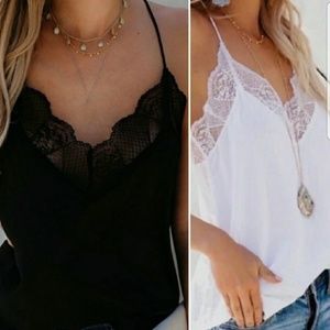 TWO Lace Tanks L NEW